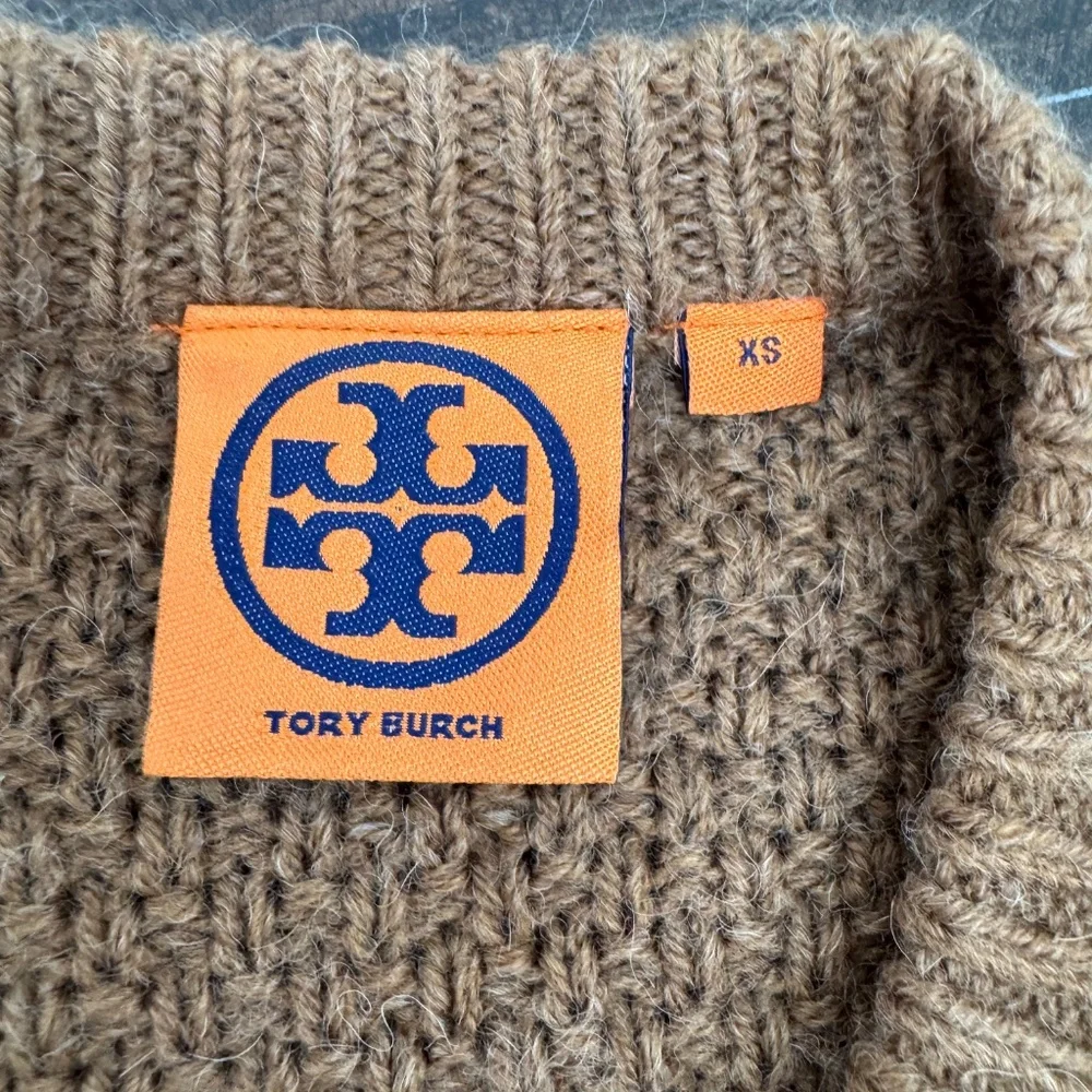 Tory Burch Ross Cardigan Toggle Sweater Wool Alpaca Camel Women's‎ Size XS P